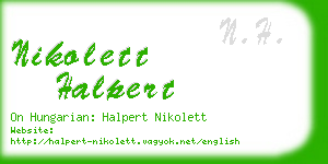 nikolett halpert business card